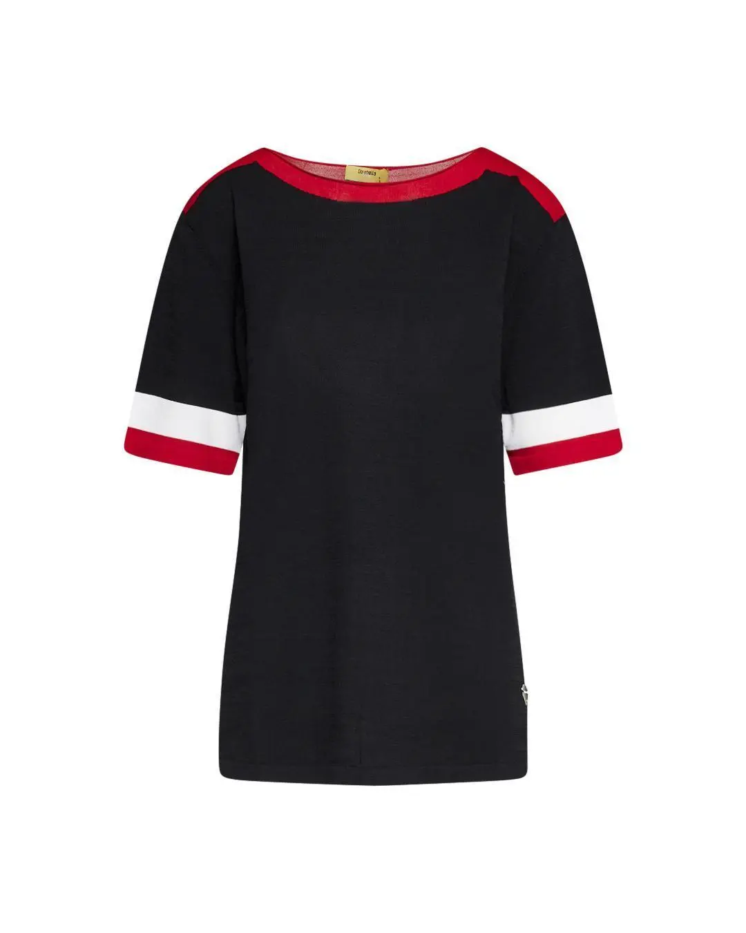Maglia profili a contrasto NERO - Image 2