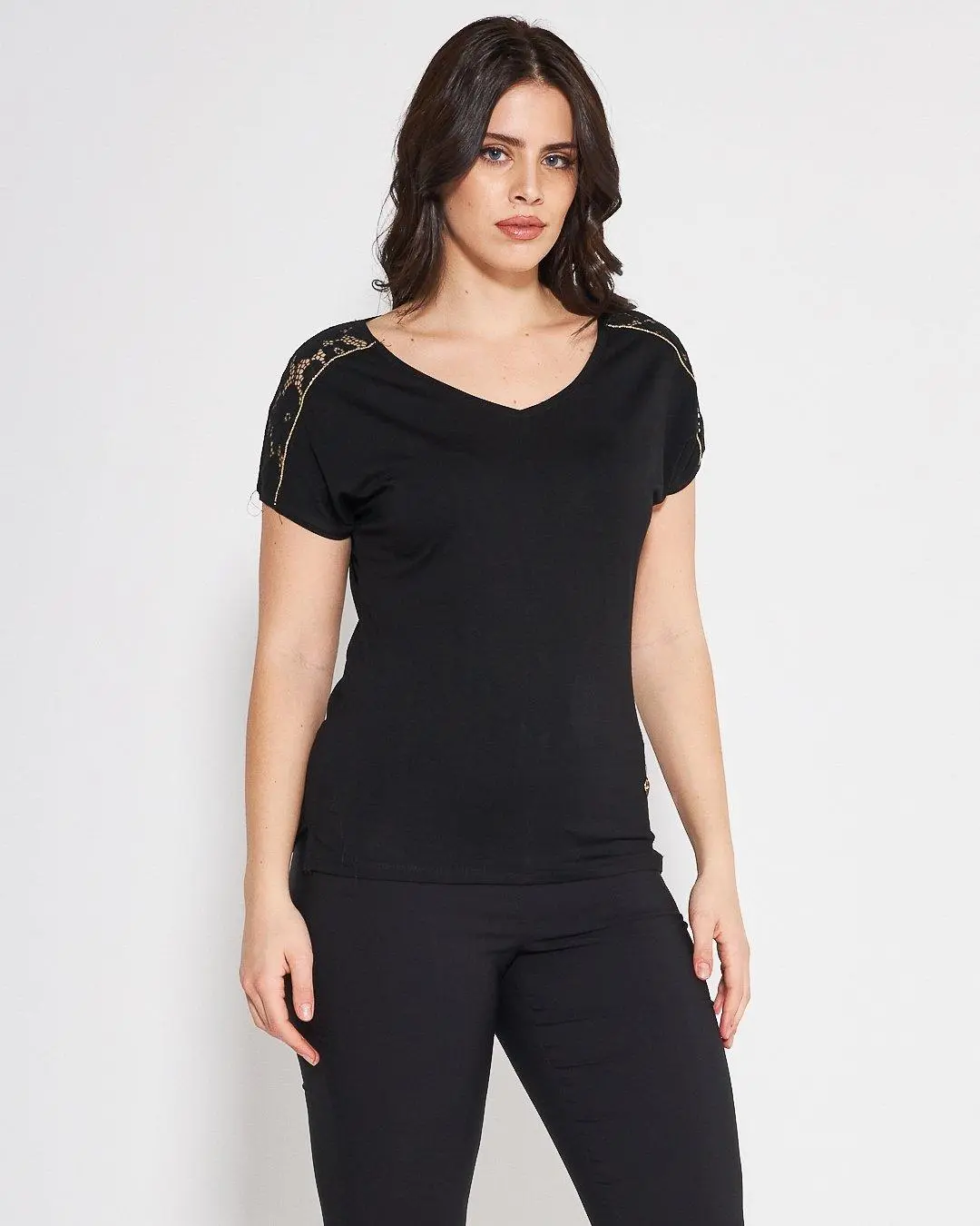Kimono pizzo BLACK