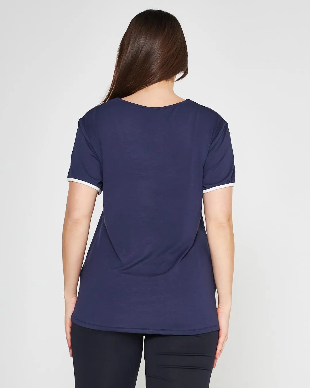 T-shirt girocollo BLUE NAVY - Image 4