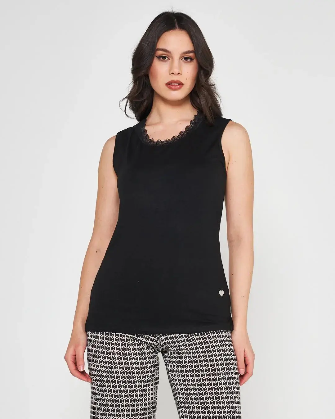 Canotta pizzo BLACK - Image 2