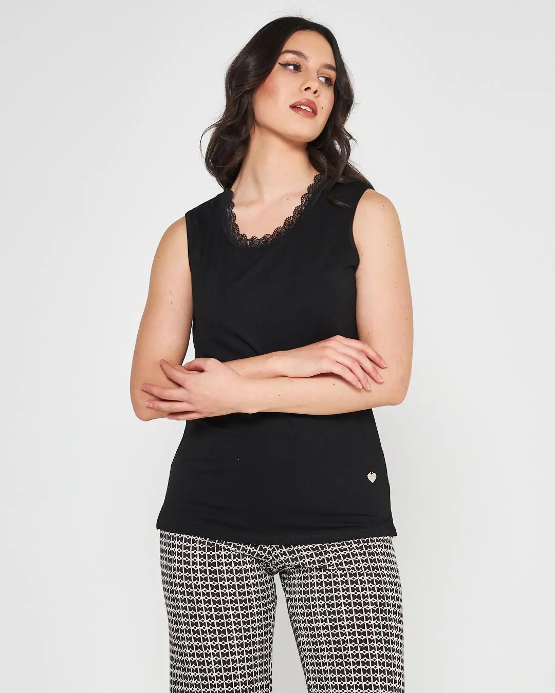 Canotta pizzo BLACK - Image 3