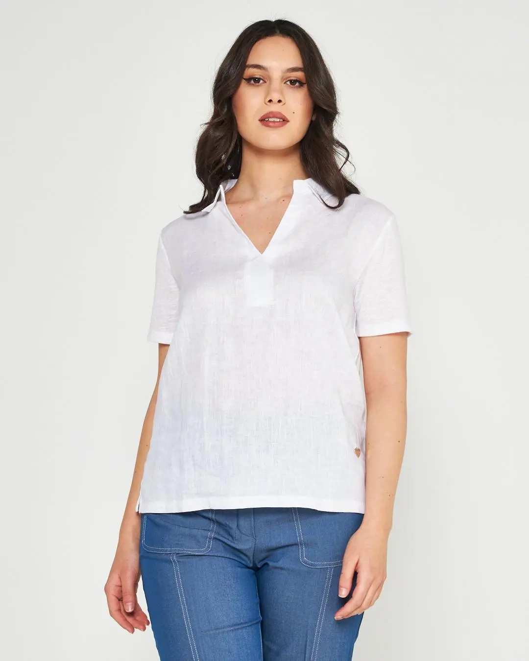 Blusa camicia WHITE - Image 4