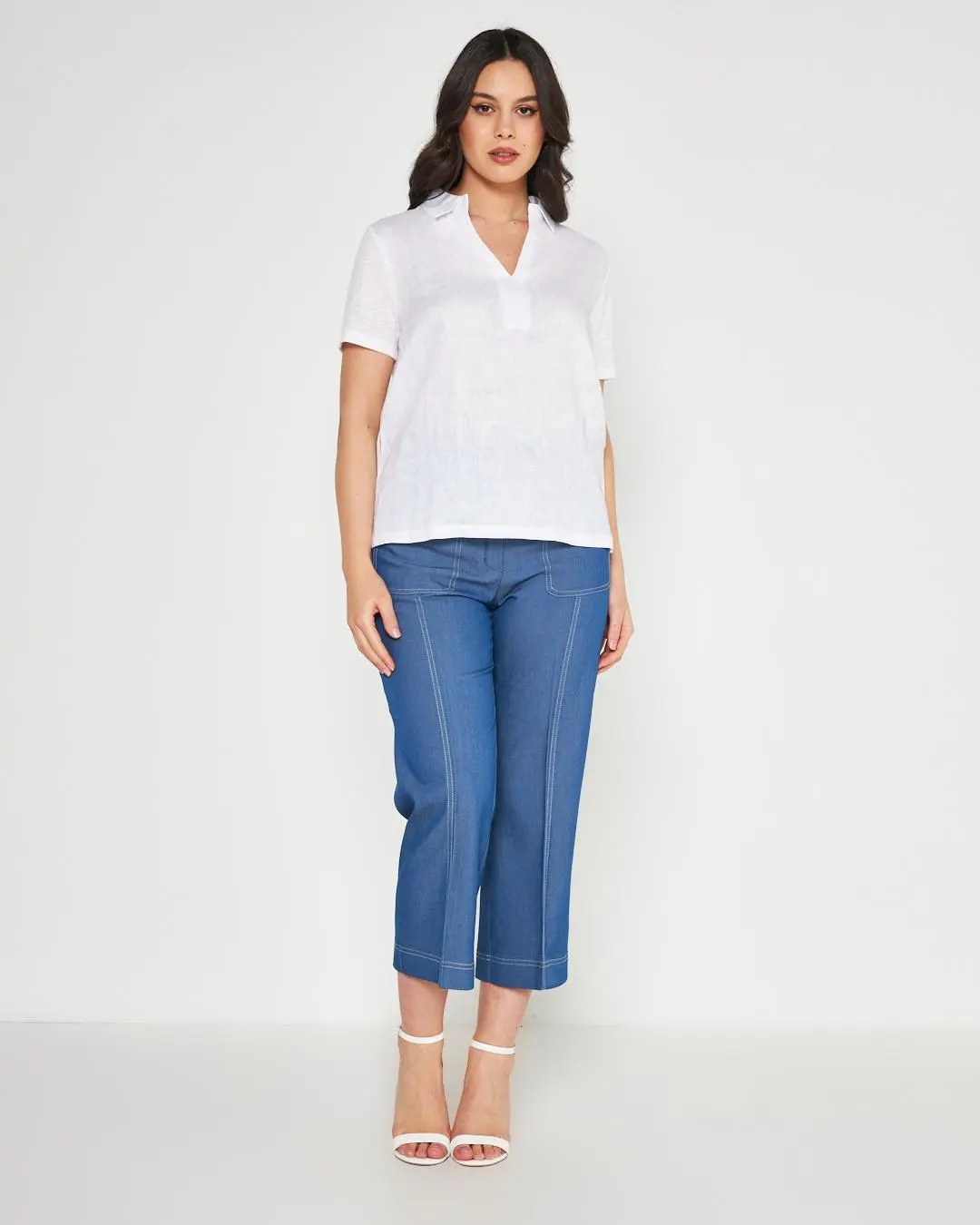 Blusa camicia WHITE - Image 7