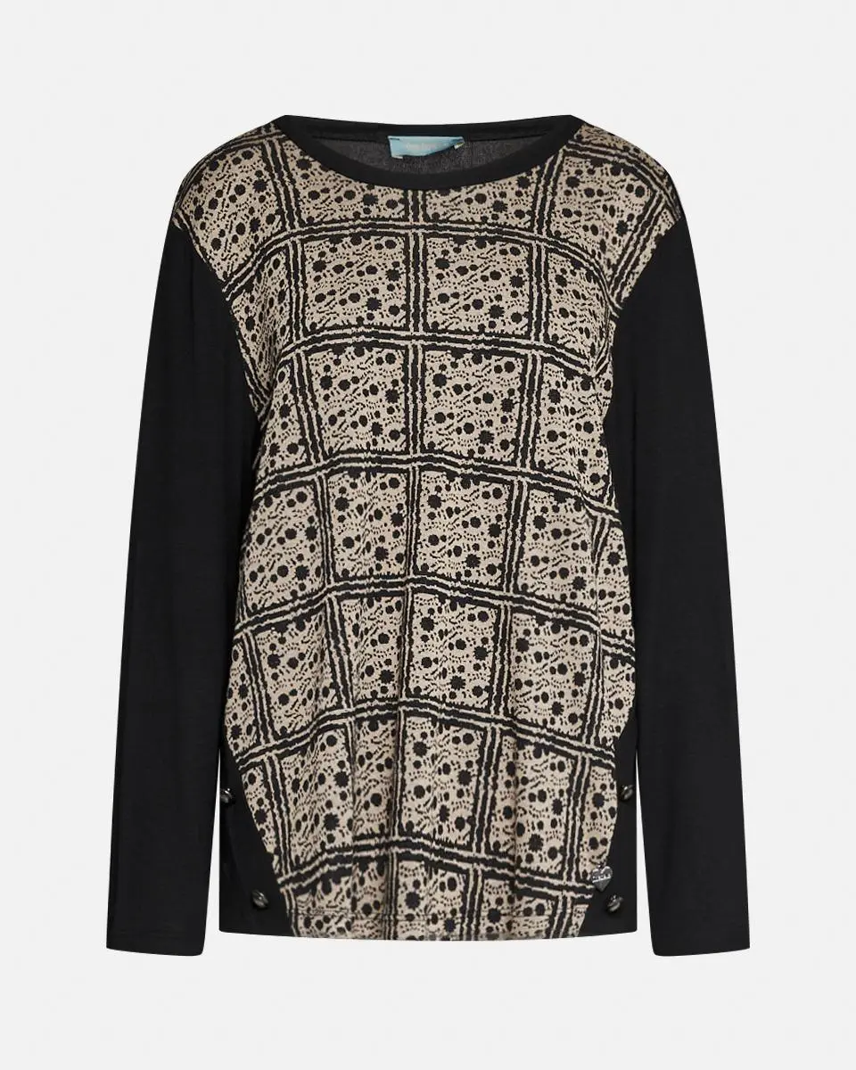Maglia bottoni fantasia GRANO