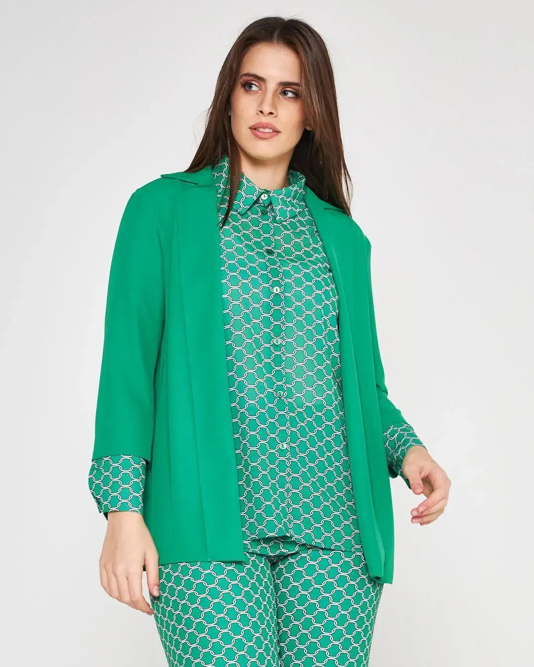 Giacca fluida VERDE - Image 2