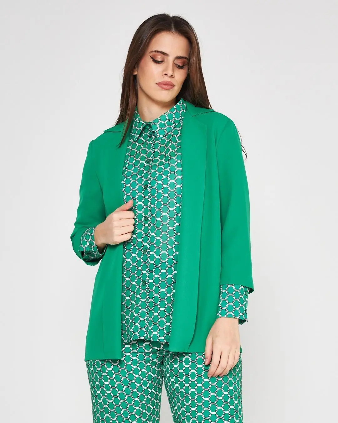 Giacca fluida VERDE - Image 3