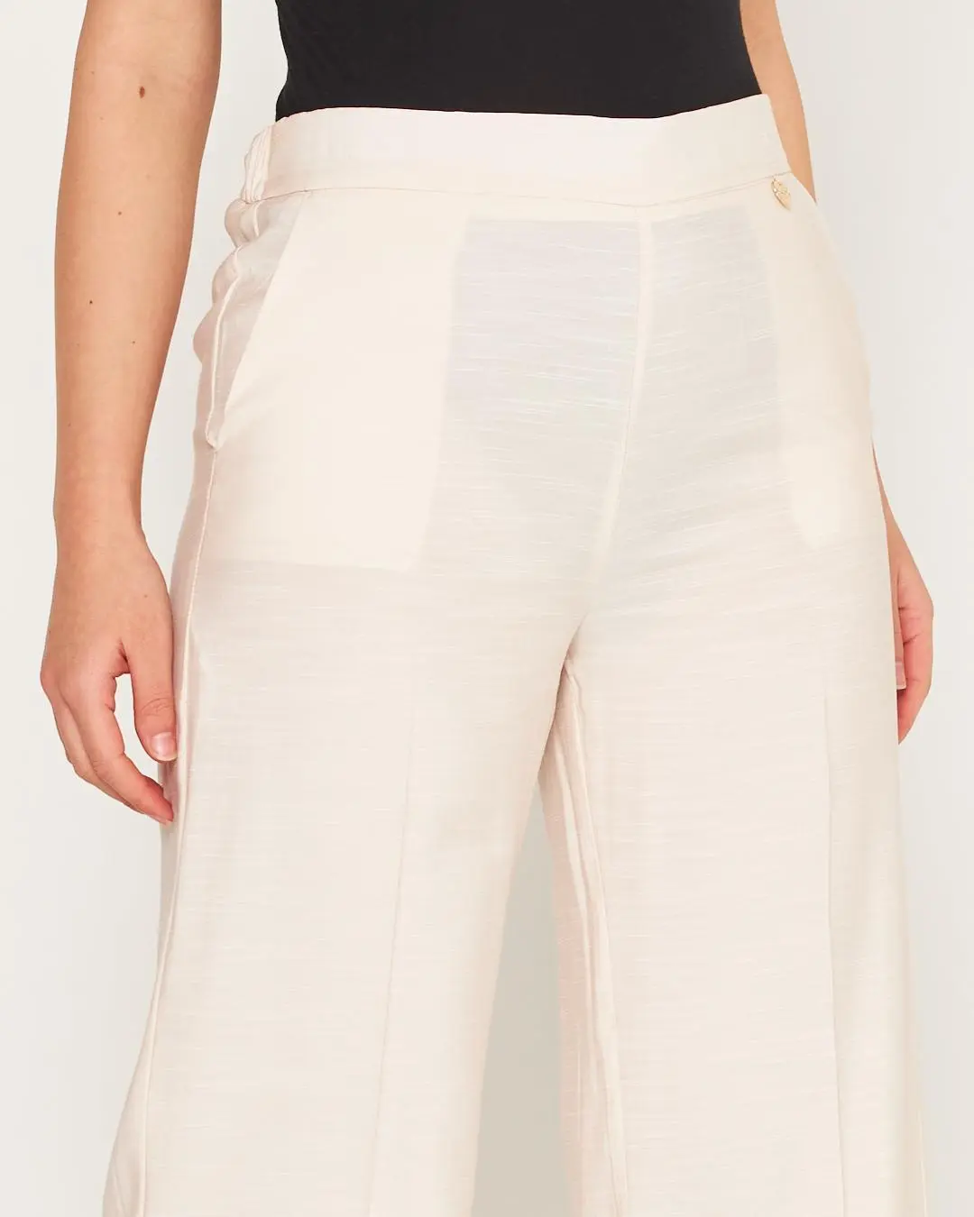 Pantapalazzo zip Beige - Image 3