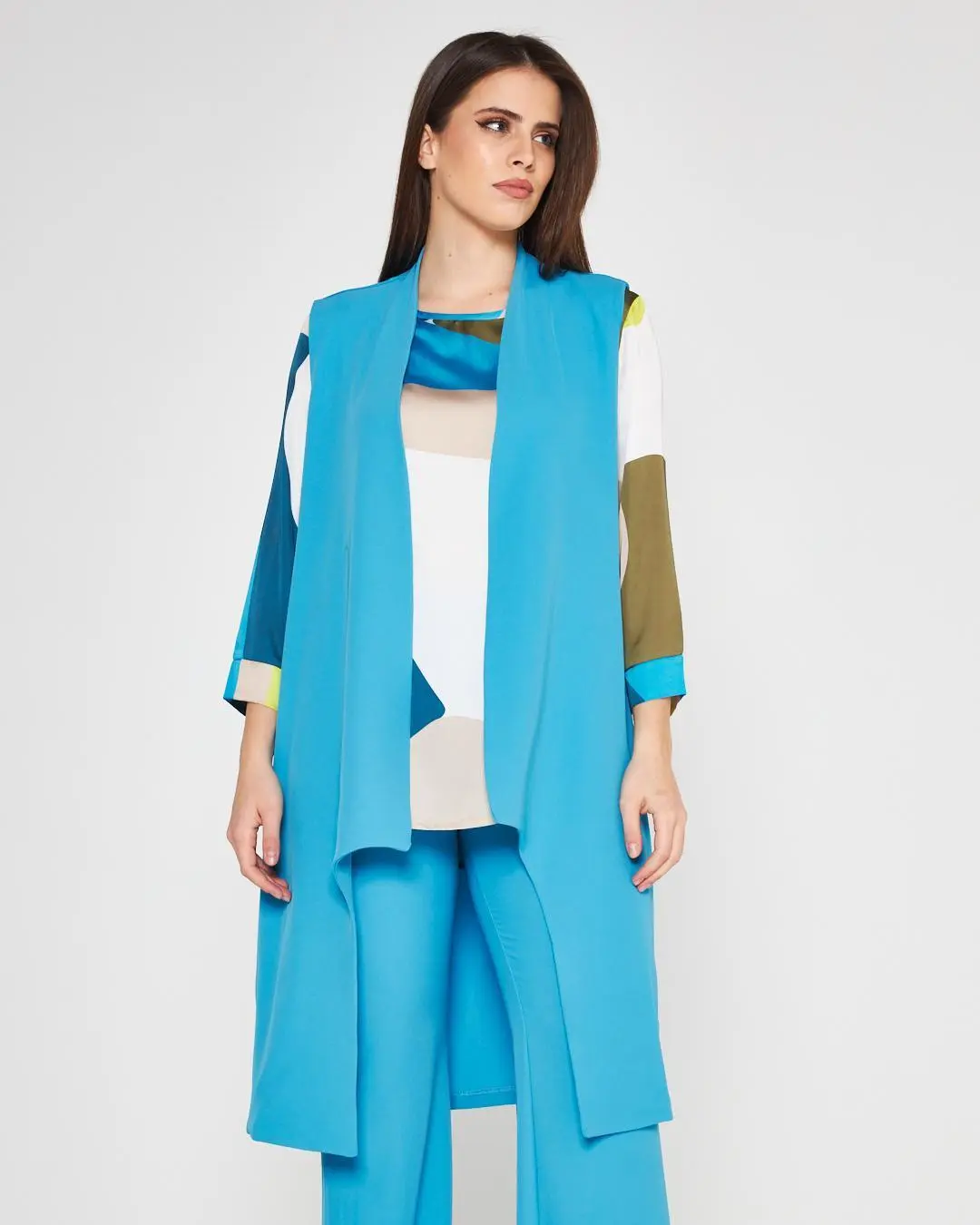 Gilet fluido Celeste - Image 3