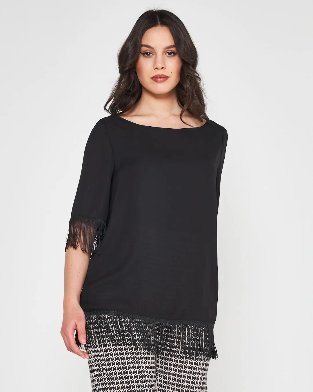 Casacca frange Nero - Image 4