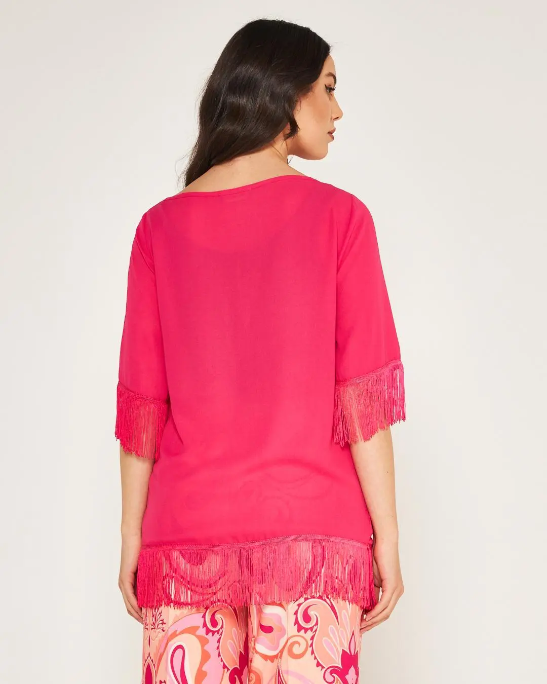 Casacca frange Fucsia - Image 5
