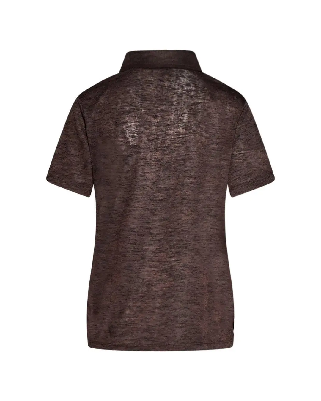 Blusa in lino con scollo a V CACAO - Image 3