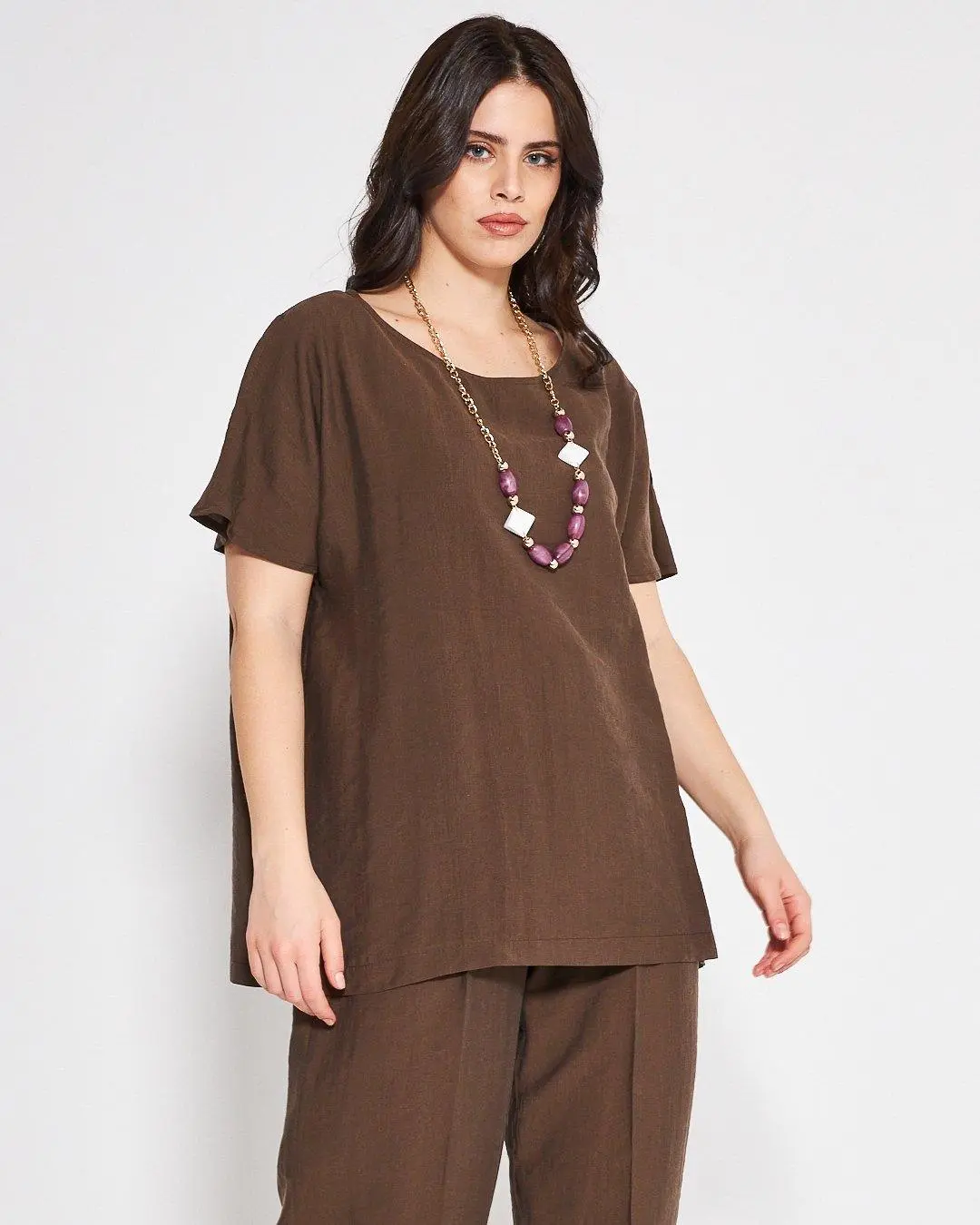 Blusa con dettaglio spacchi MORO - Image 5