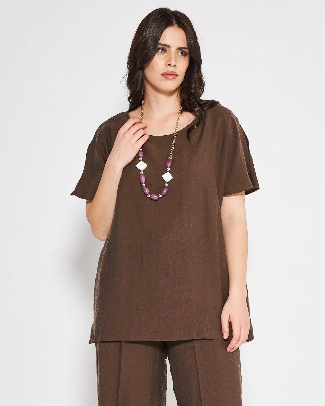 Blusa con dettaglio spacchi MORO - Image 6