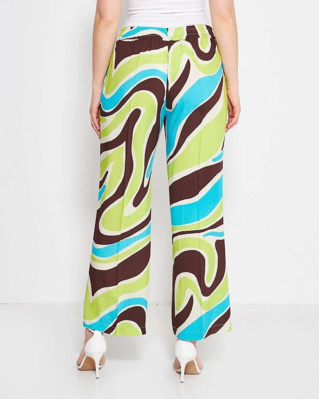 Pantalone in fantasia astratta MORO - Image 4