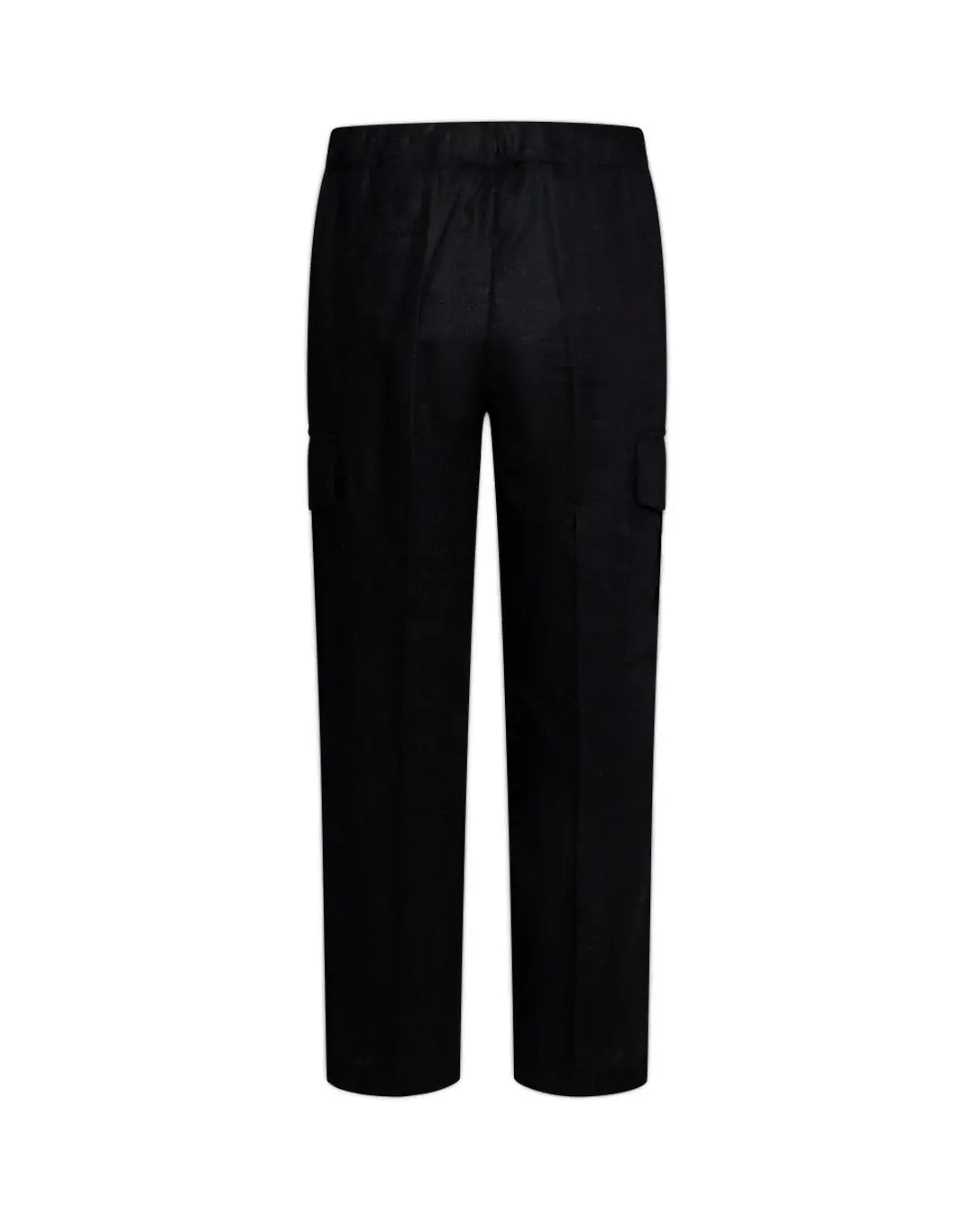 Pantalone cargo in lino NERO - Image 3