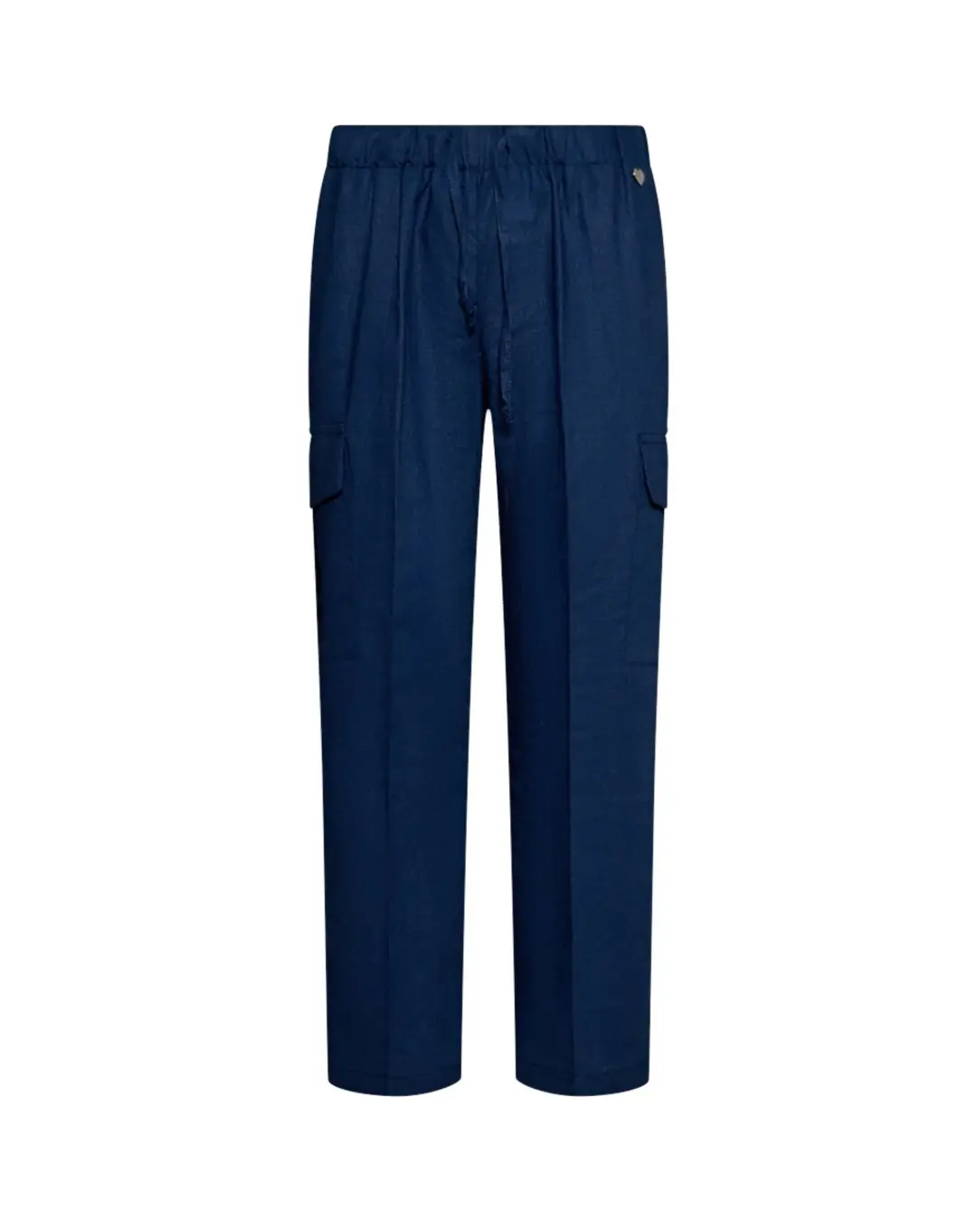 Pantalone cargo in lino BLU