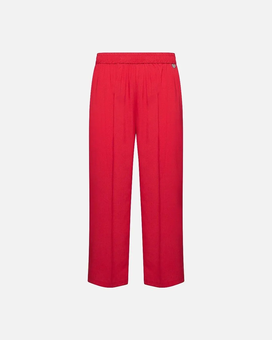 Pantalone cropped in viscosa CILIEGIA