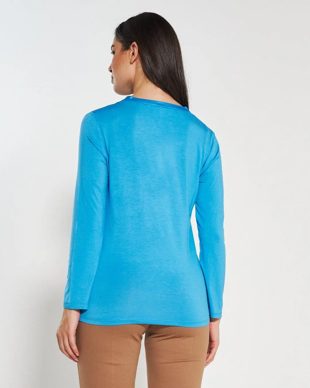 Blusa bi-materiale PAVONE - Image 5
