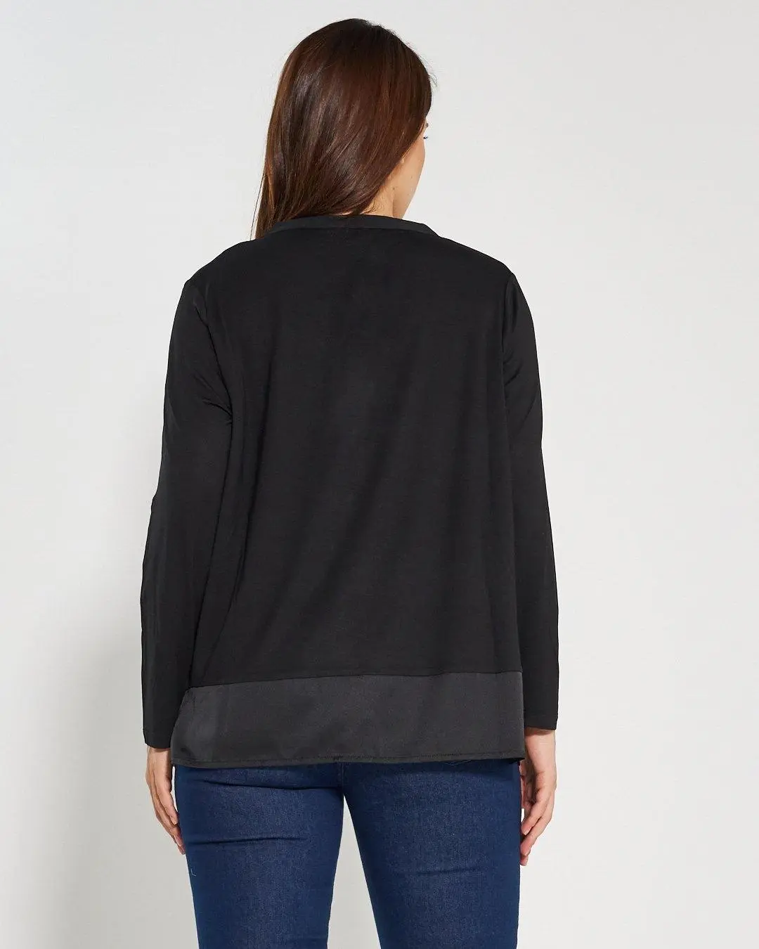 Blusa bi-materiale BLACK - Image 5
