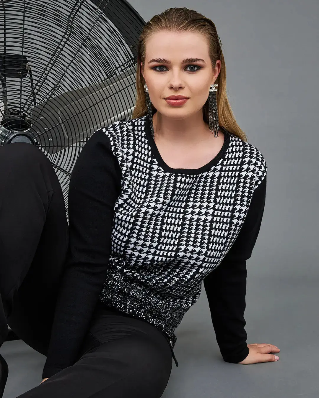 Maglia jacquard BLACK - Image 3