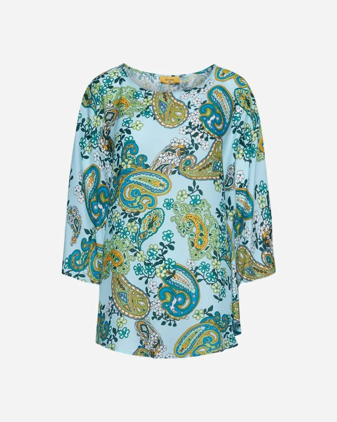 Blusa kimono stampata ACQUA