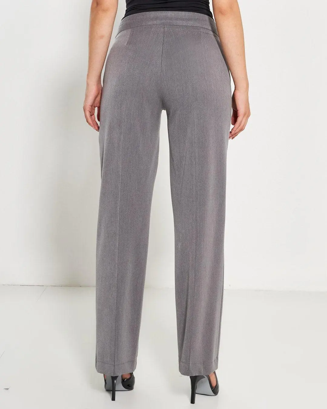 Pantalone a palazzo con pinces GRIGIO - Image 3