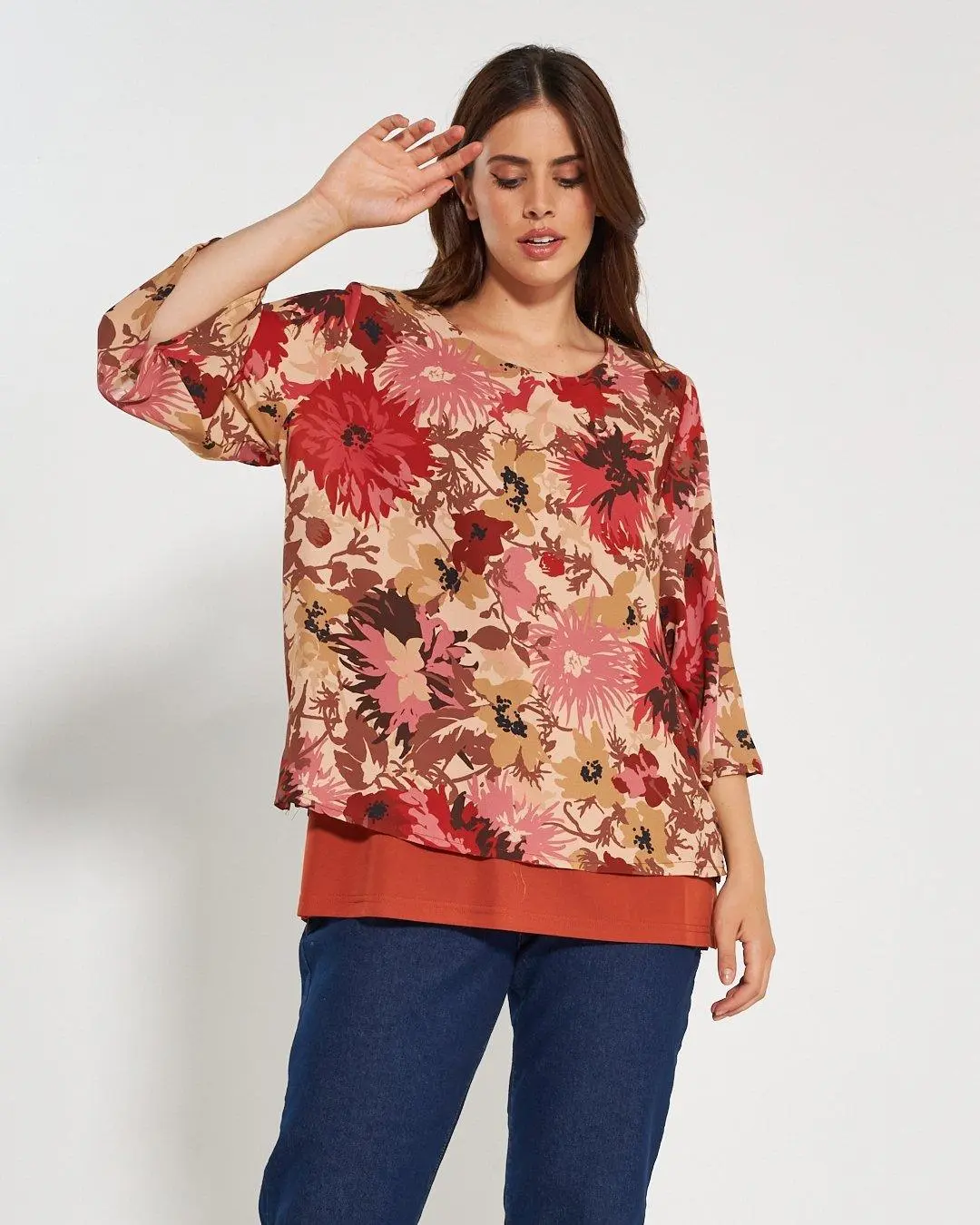 Blusa fantasia floreale COCCIO