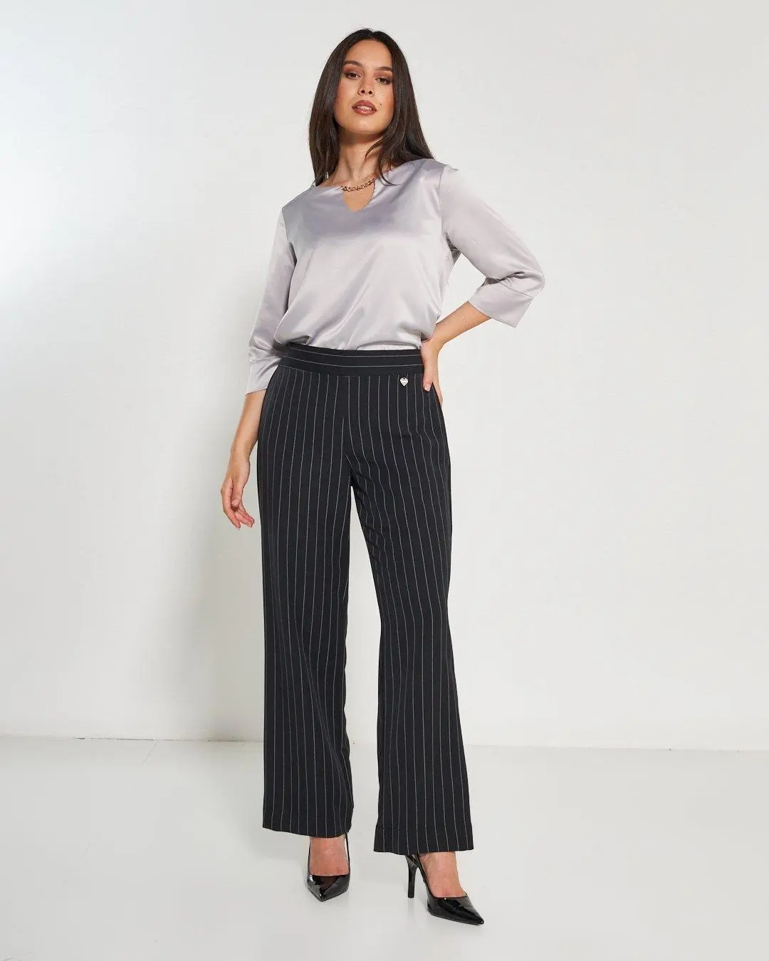 Blusa raso GRIGIO PERLA - Image 5
