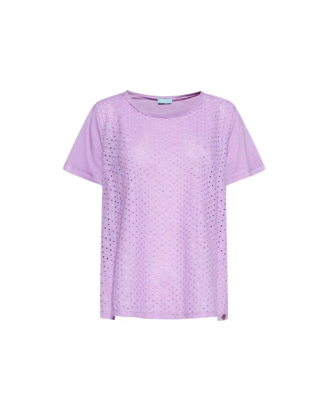 Maglia in pizzo San Gallo LILLA