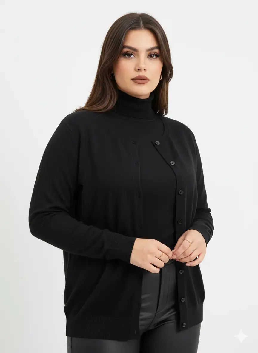 Cardigan girocollo premium - Image 4