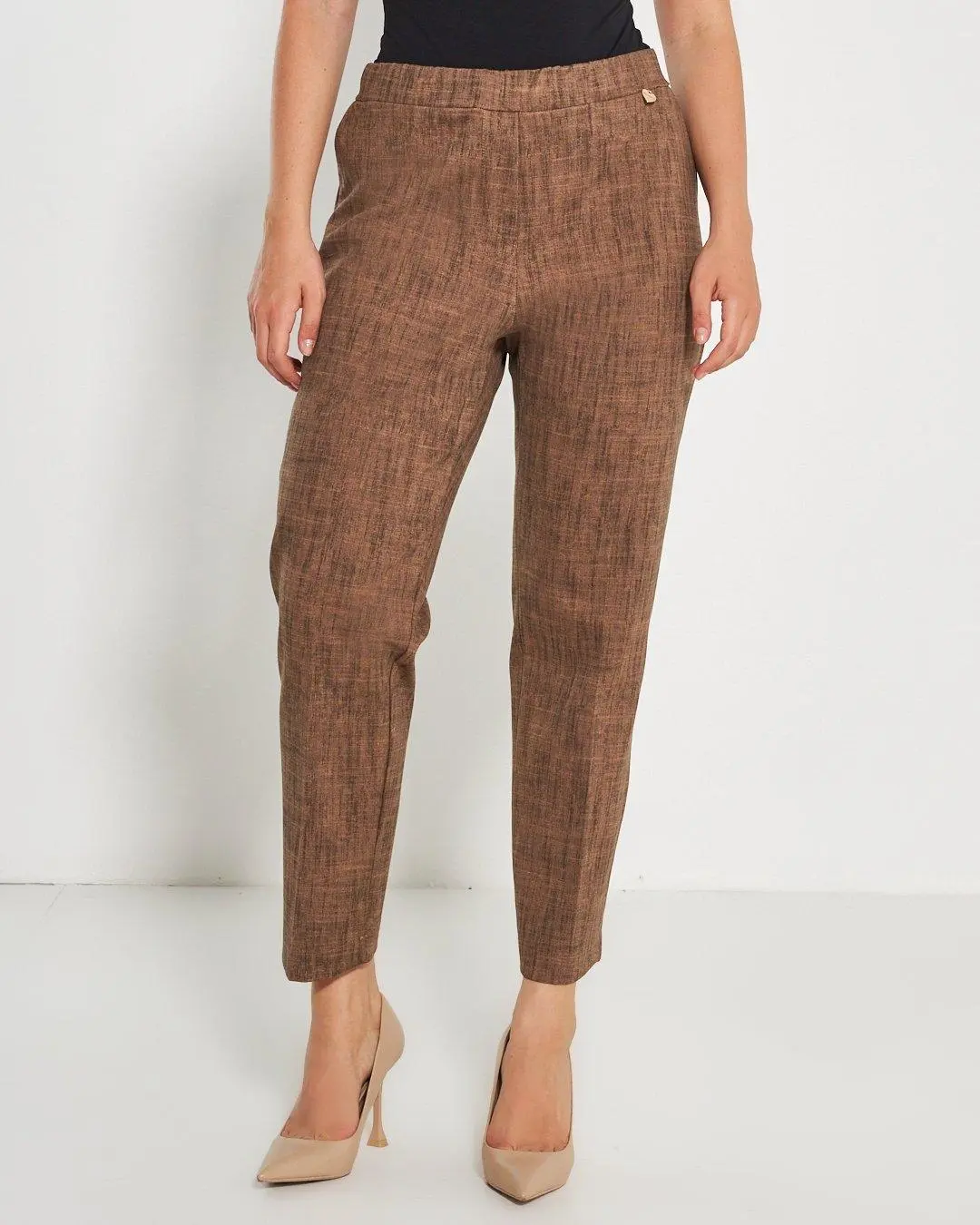 Pantalone fantasia astratta TABACCO - Image 4