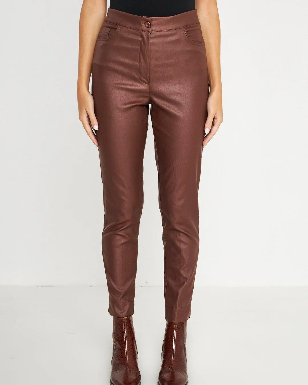 Pantalone in ecopelle MORO