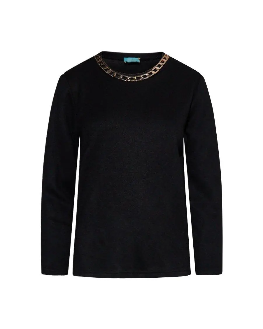 Maglia dettaglio catena NERO - Image 2