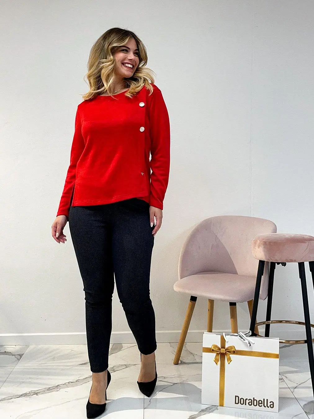 Pantalone microfantasia BLU