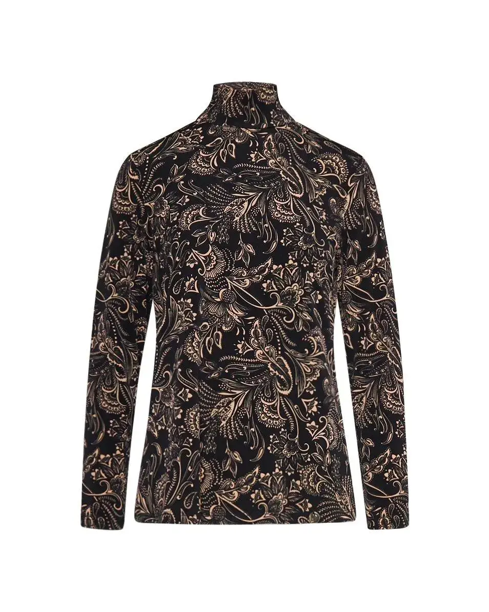 Maglia microfantasia NERO-BEIGE