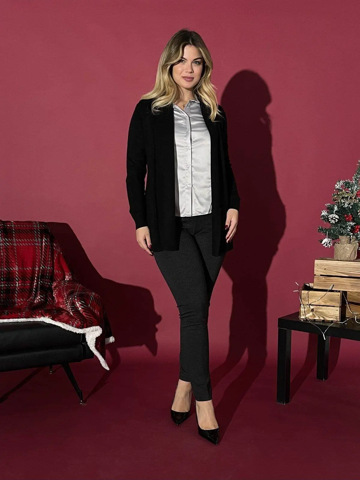 Pantalone micro pois NERO-BIANCO