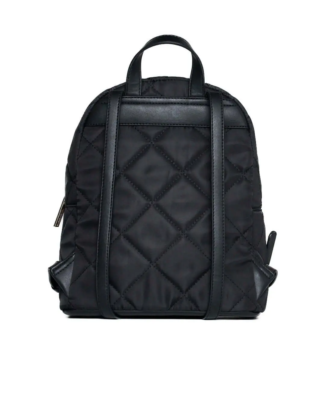 Zaino matelassé in nylon con profili in similpelle NERO - Image 3