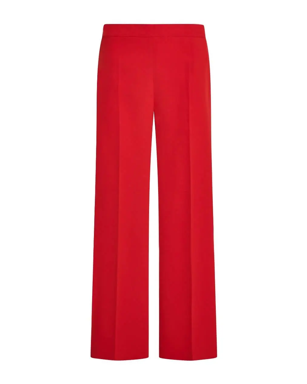 Pantalone a gamba dritta in cady elasticizzato tinta unita. PAPAVERO - Image 2