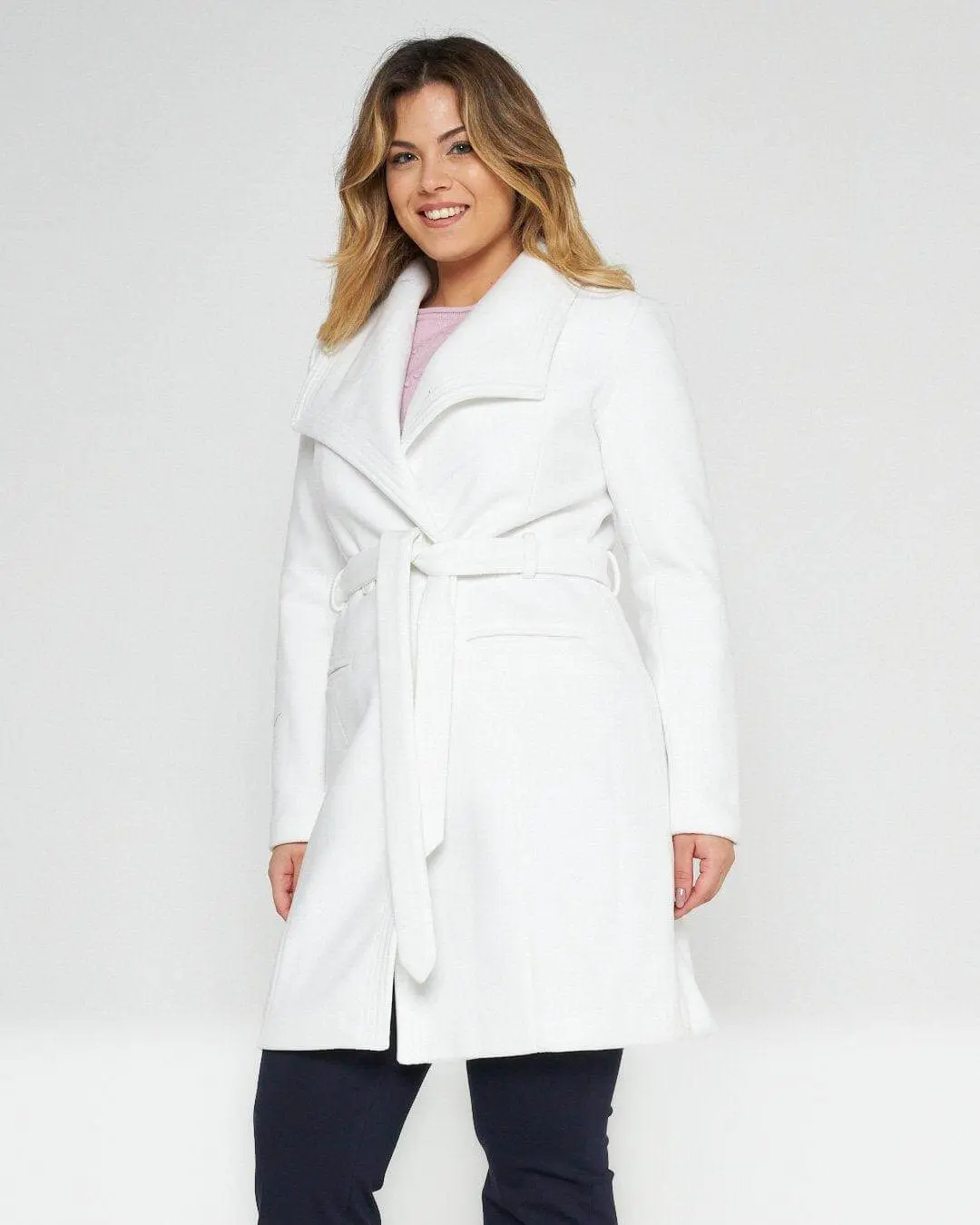 Cappotto accappatoio doppio petto BIANCO - Image 3