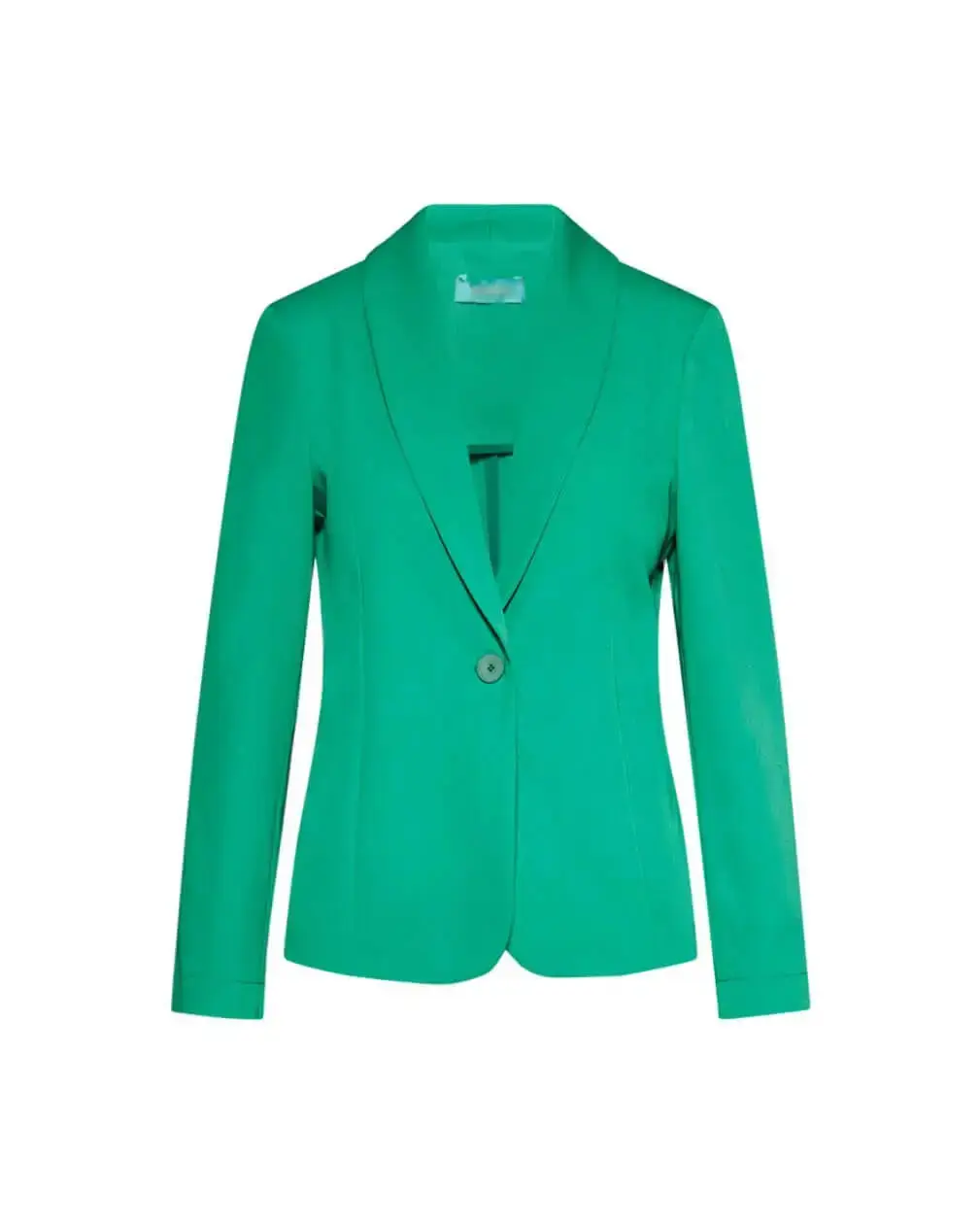Blazer monopetto a manica lunga in cady elasticizzato tinta unita