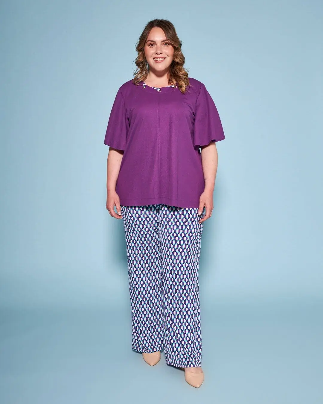 Pantalone in fantasia optical VIOLA