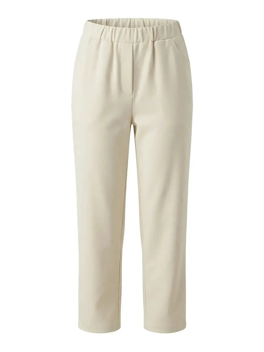 Pantalone skinny in twill di misto cotone elasticizzato tinta unita con tasche - Image 5