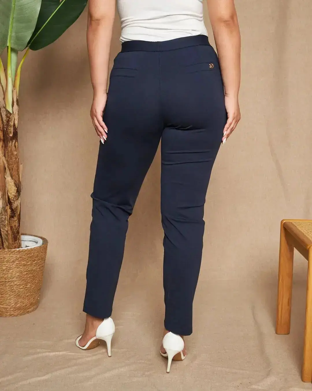 Pantalone skinny in twill di misto cotone elasticizzato - Image 6