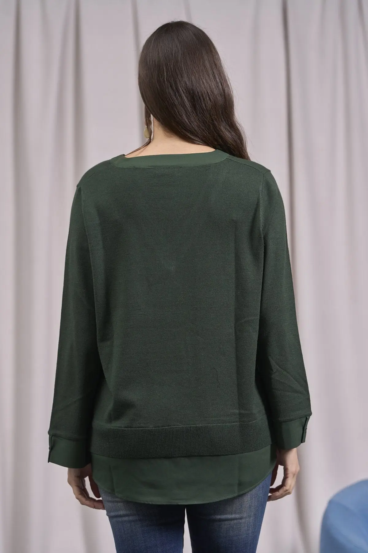 Maglia scollo a V con spacchi e inserti MUSCHIO - Image 5