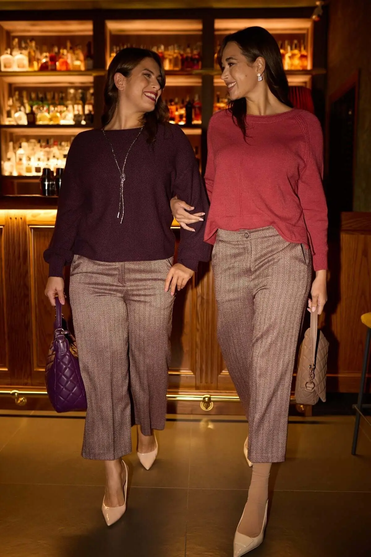 Pantaloni culotte con motivo resca MALVA - Image 3