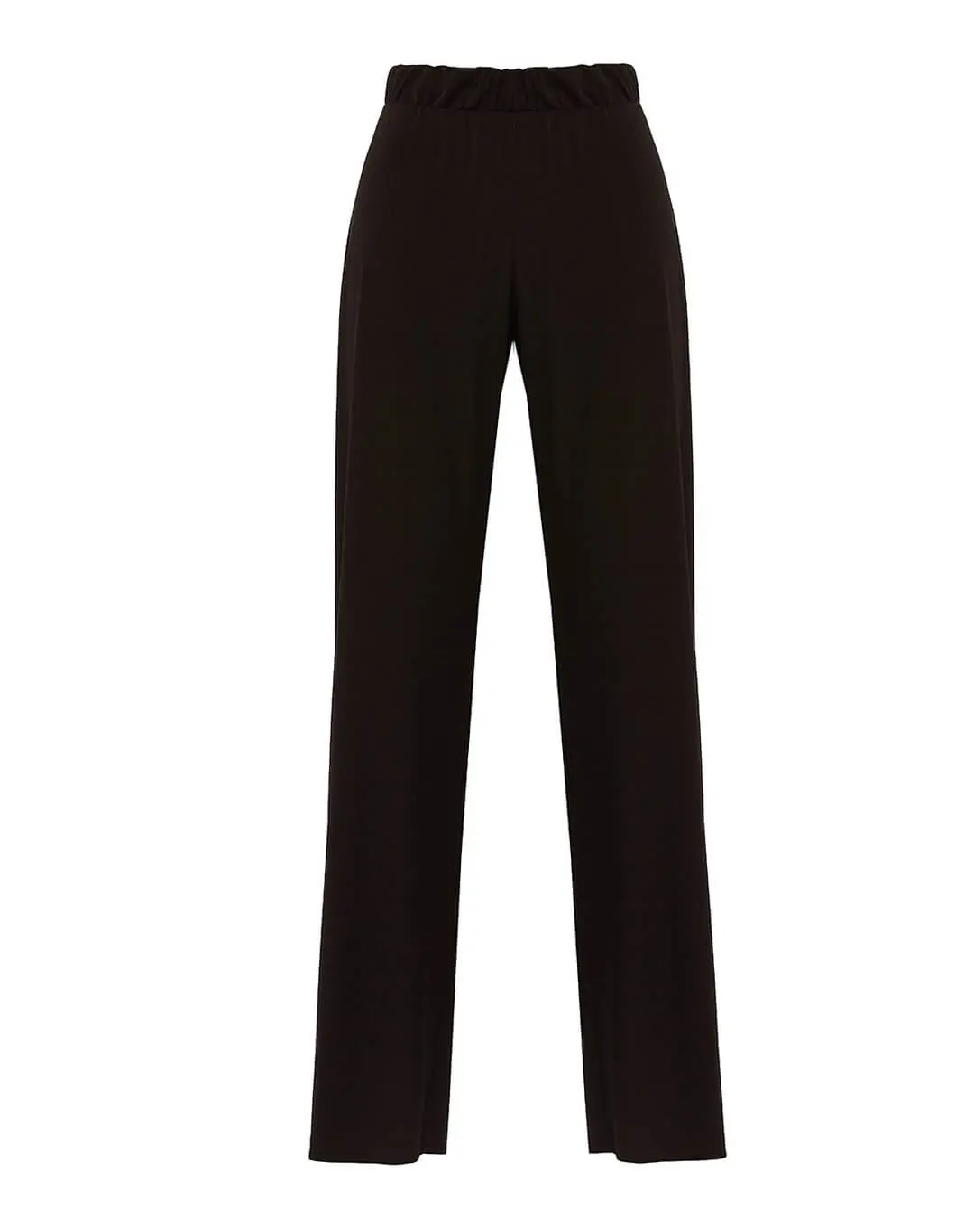 Pantaloni ampi con vita elasticizzata e spacchi NERO - Image 2