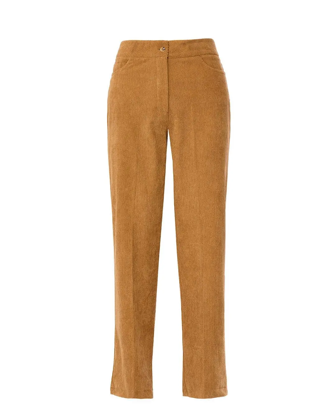 Pantaloni con tasche in velluto a coste CAMMELLO - Image 2