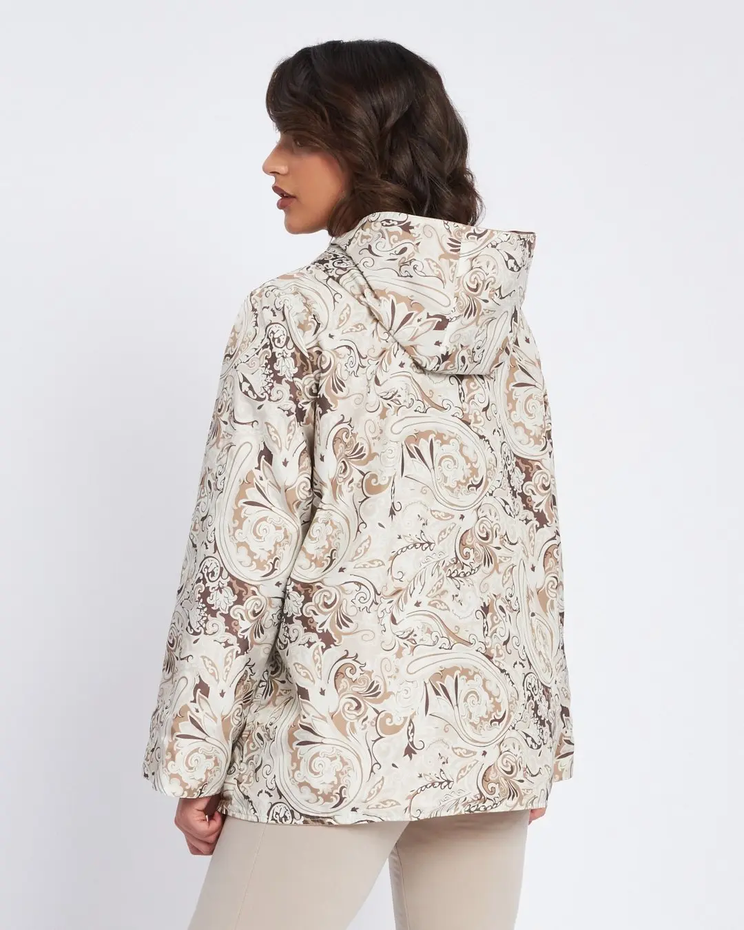 Trench midi con zip e fodera stampata MIELE - Image 6