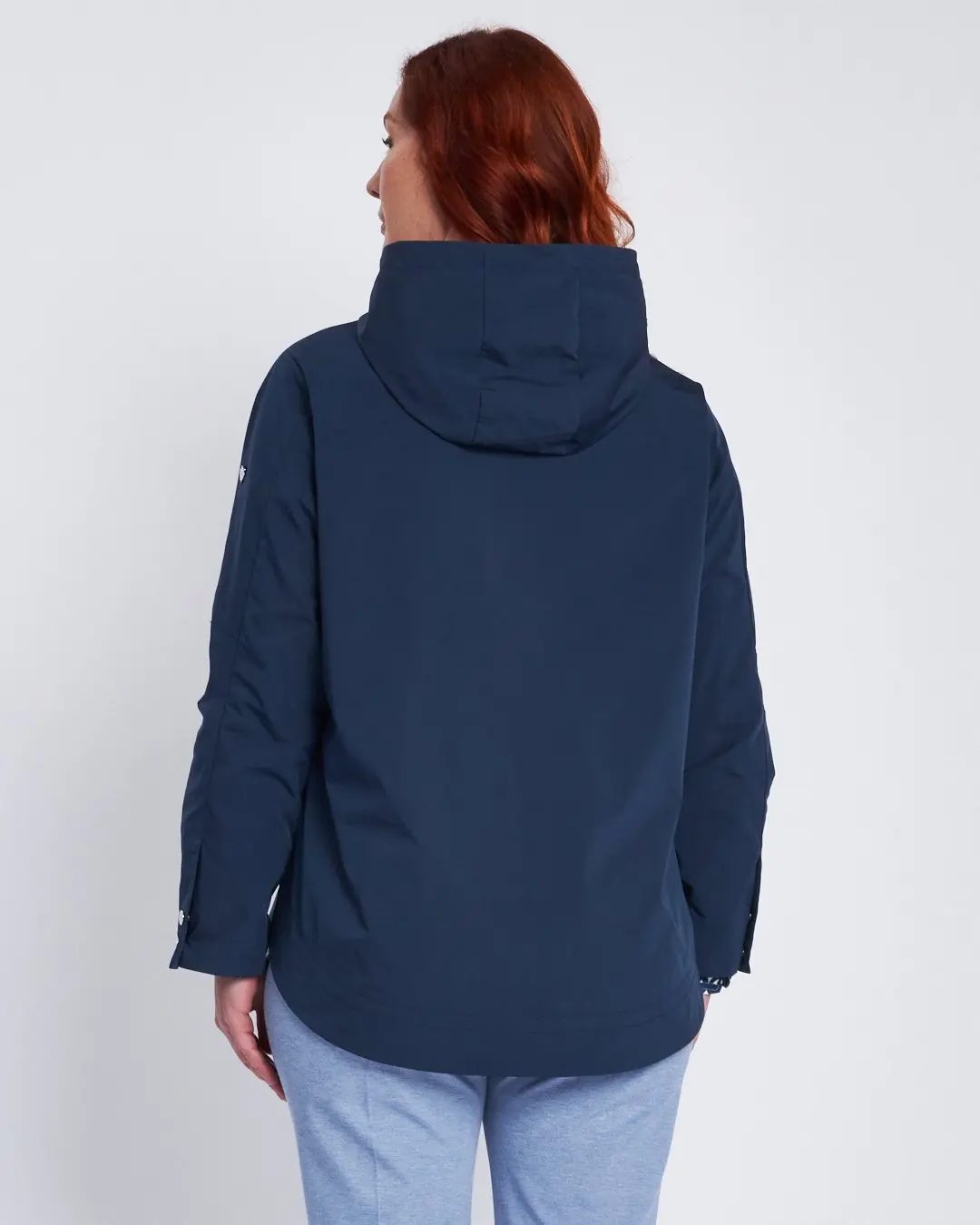 Parka con cappuccio regolabile e chiusura nascosta BLU - Image 4