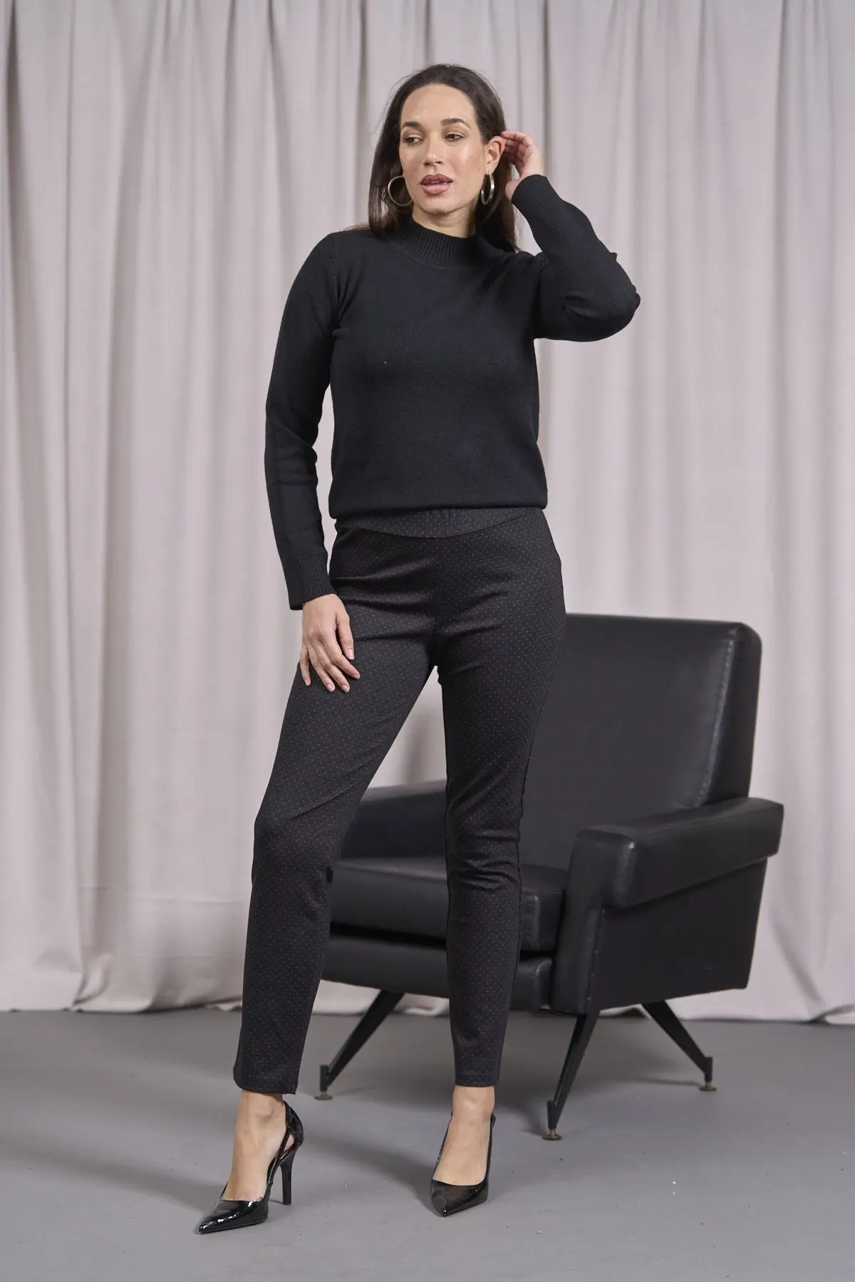 PANTALONE FANTASIA MODELLO EASY NERO - Image 4
